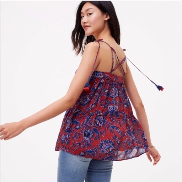 LOFT || Flowy Swing Tank with Tassel; Size XS - Picture 2 of 11